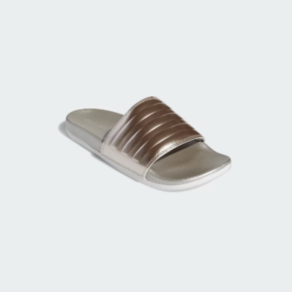 Women's Adidas Adilette Comfort Champagne Slides "Champagne Metallic"