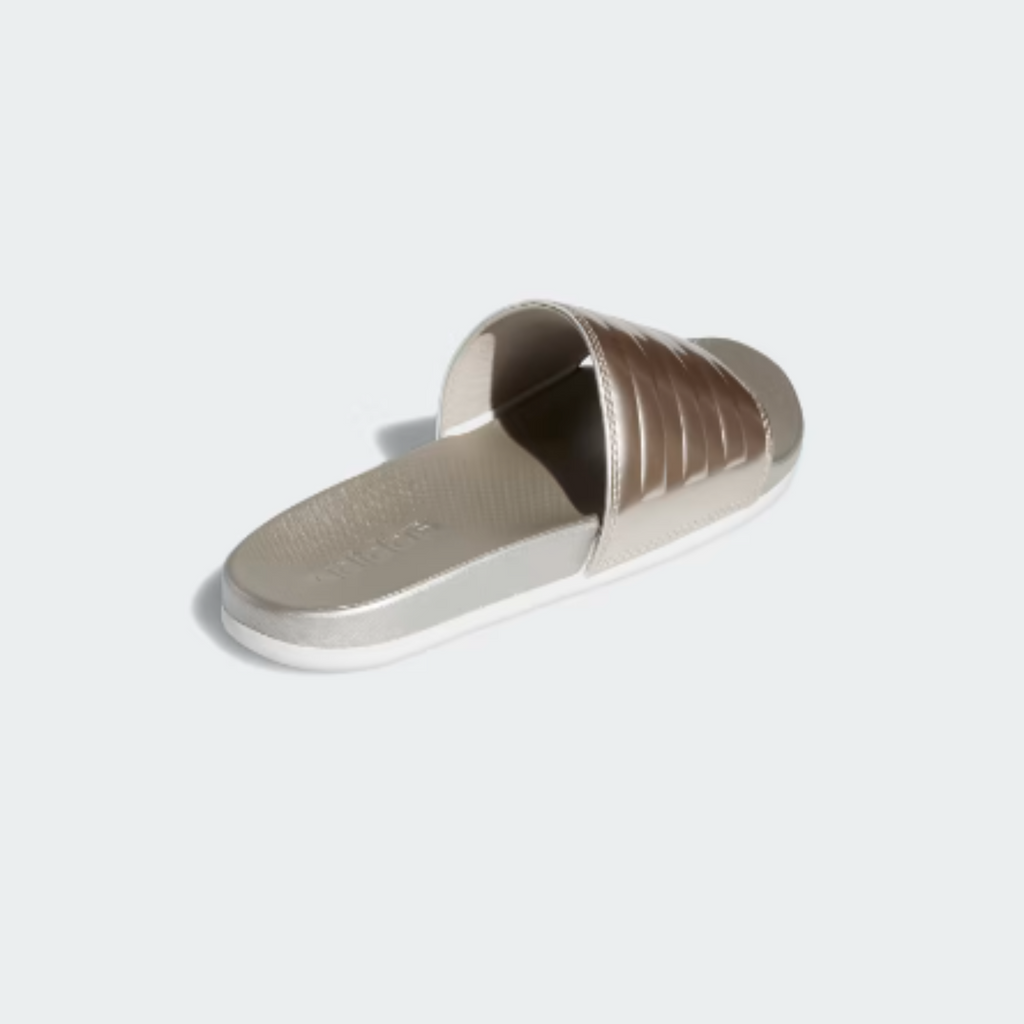 Women's Adidas Adilette Comfort Champagne Slides "Champagne Metallic"