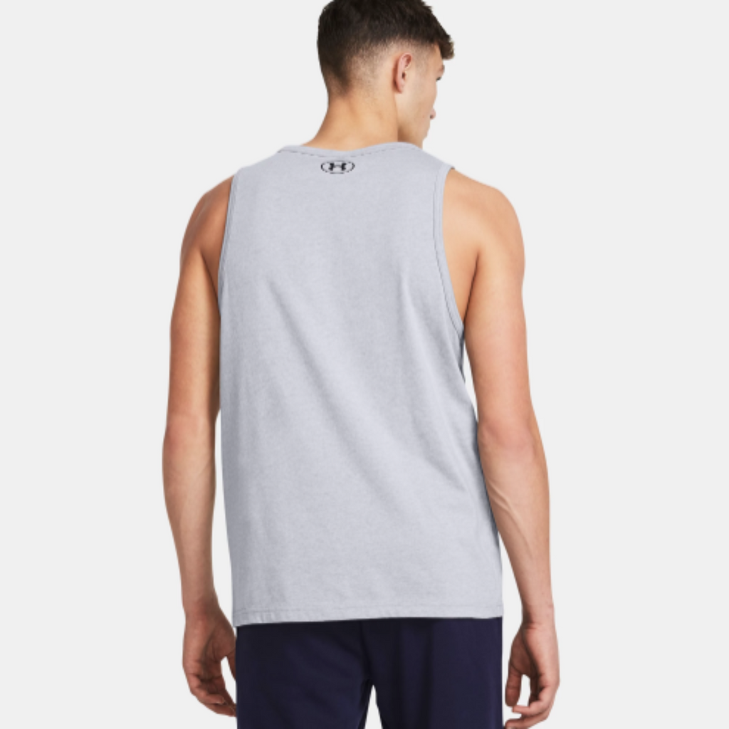 Men's Under Armour Sportstyle Logo Tank "Steel Light Heather/Black"