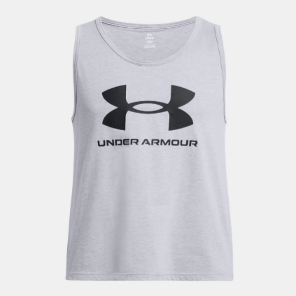 Men's Under Armour Sportstyle Logo Tank "Steel Light Heather/Black"