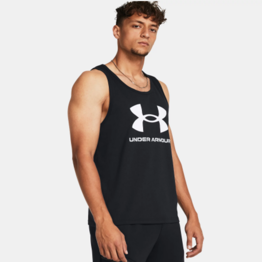 Men's Under Armour Sportstyle Logo Tank "Black / White"