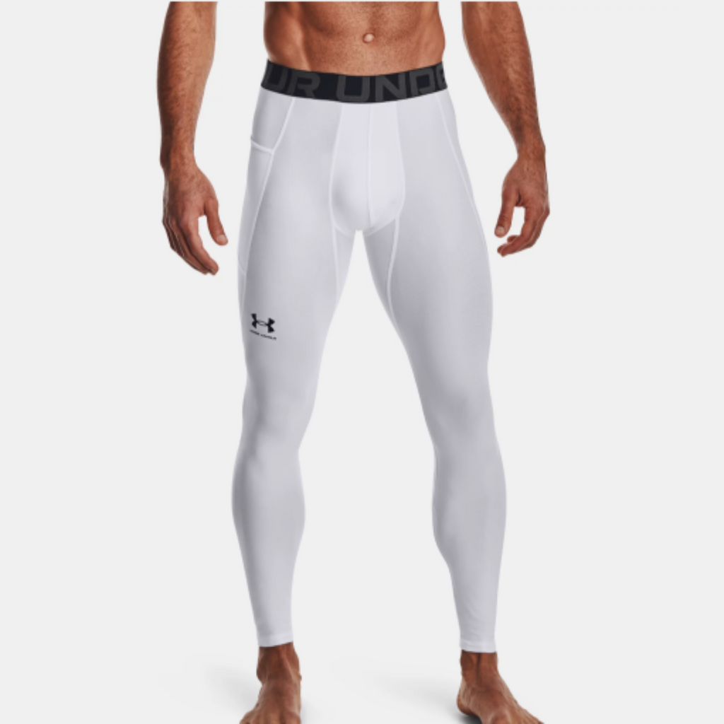 Men's Under Armour HeatGear® Leggings "White Black"