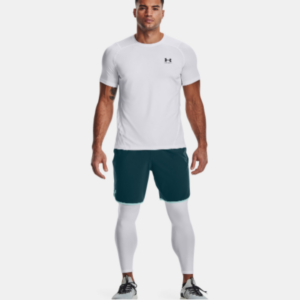 Men's Under Armour HeatGear® Leggings "White Black"