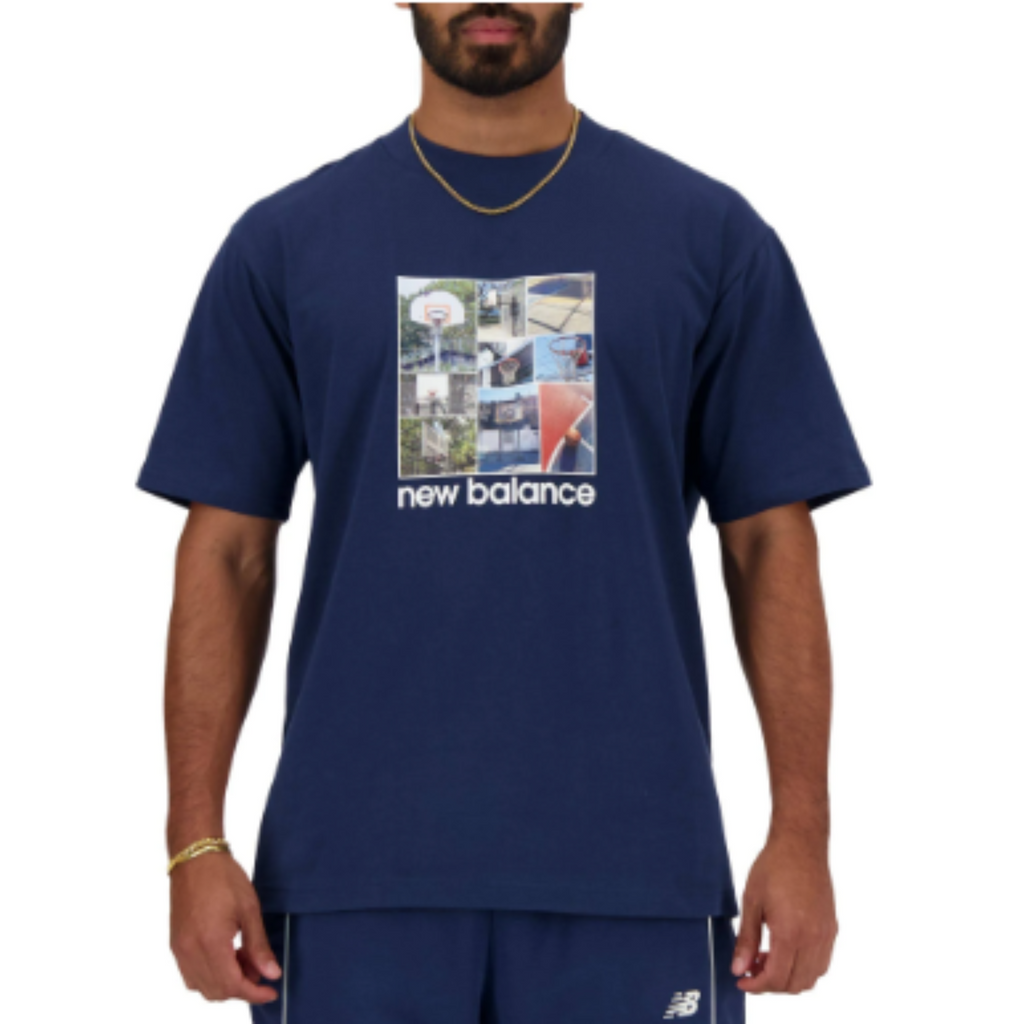 Men's New Balance Hoops Graphic T-Shirt "Navy Blue"