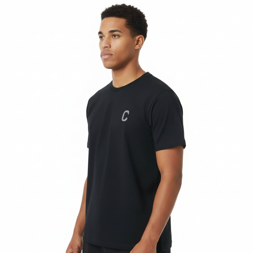 Men's The Closet Inc. Plain T-Shirt (Black-Wht Logo)