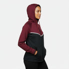 Women's TCI Tech Fleece Hoodie (Black/Burgundy)