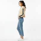 Women's The Closet Inc. Pull Over Tape Crop Top - Stone