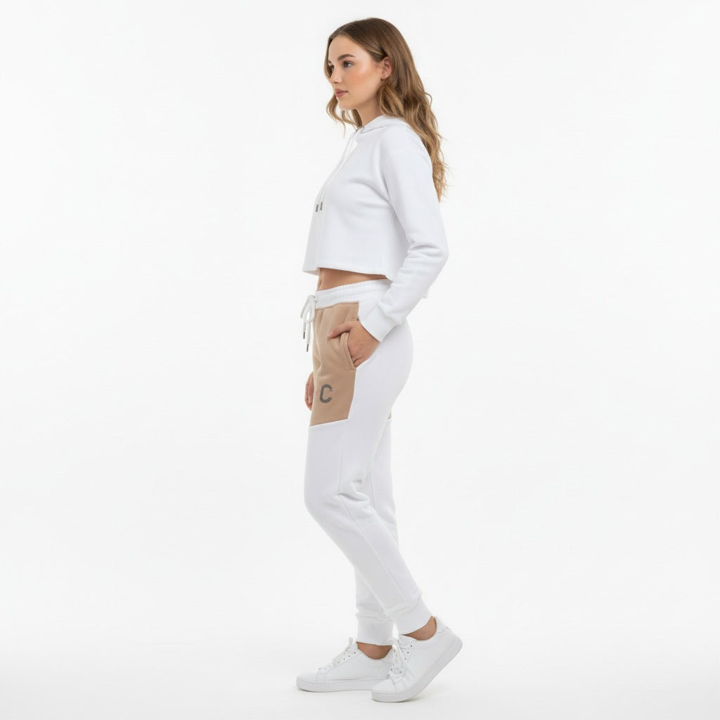 Women's TCI Tech Fleece Zip Pants (Sand/White)