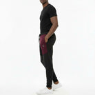 Men's The Closet Inc. Tech Fleece Zip Pants (Black/Burgundy)