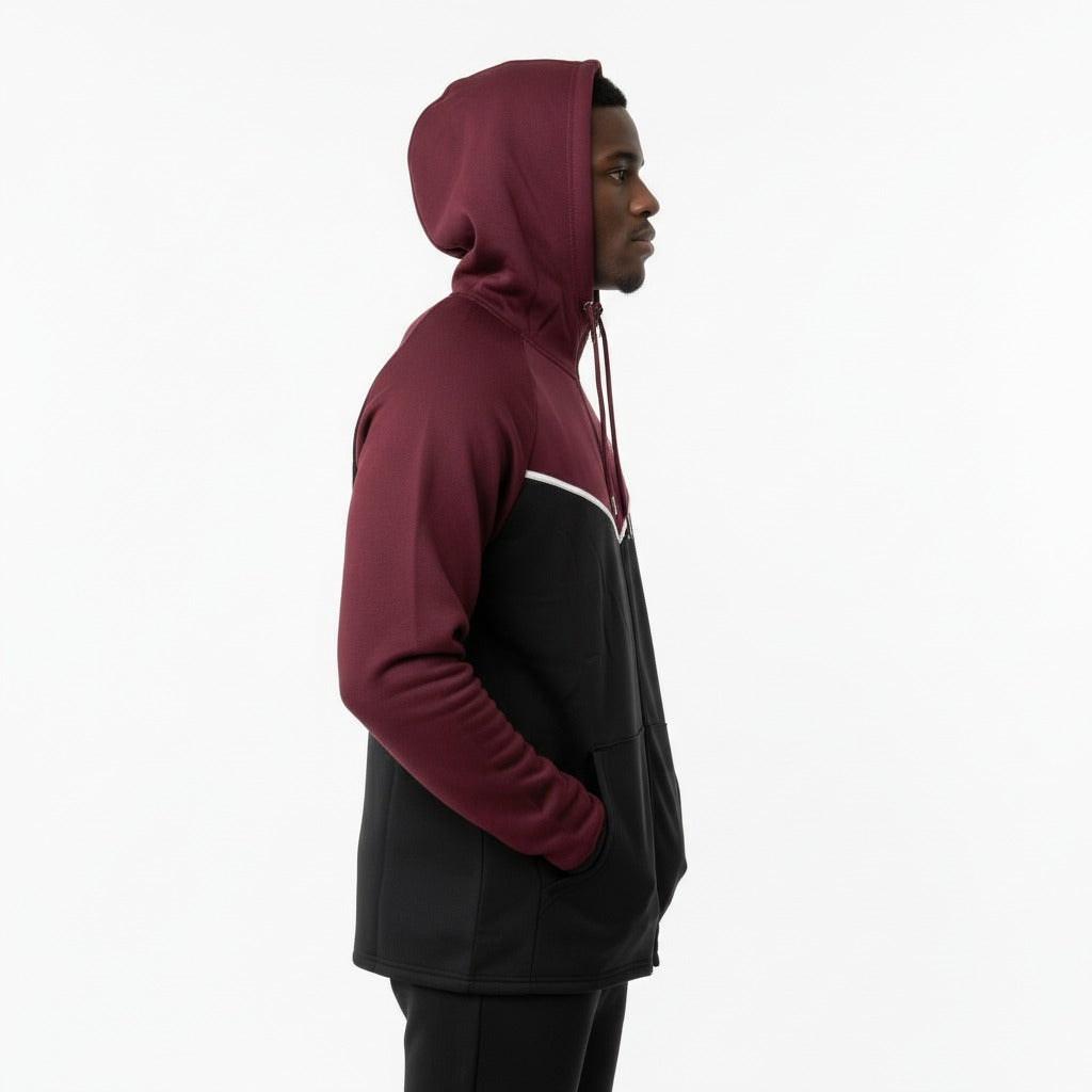 Men's The Closet Inc. Tech Fleece Top (Black/Burgundy)