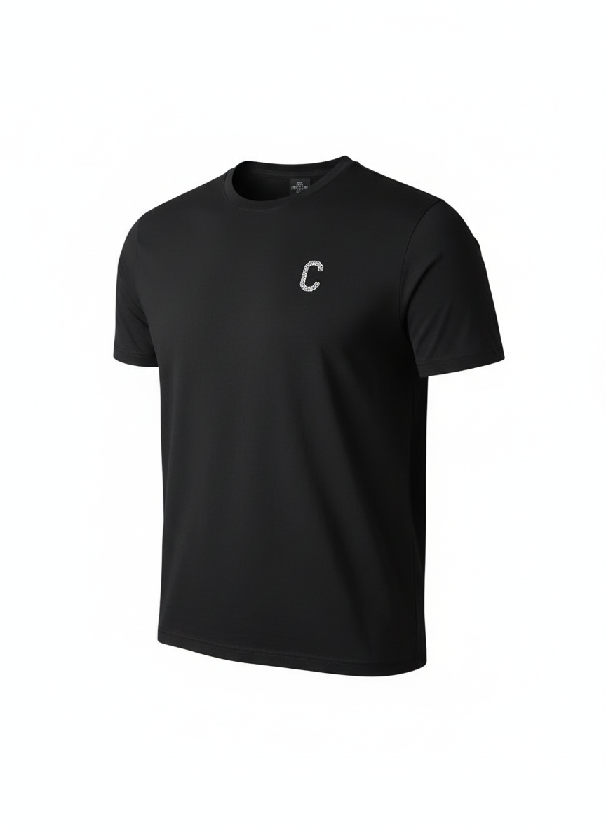 Men's The Closet Inc. Plain T-Shirt (Black-Wht Logo)