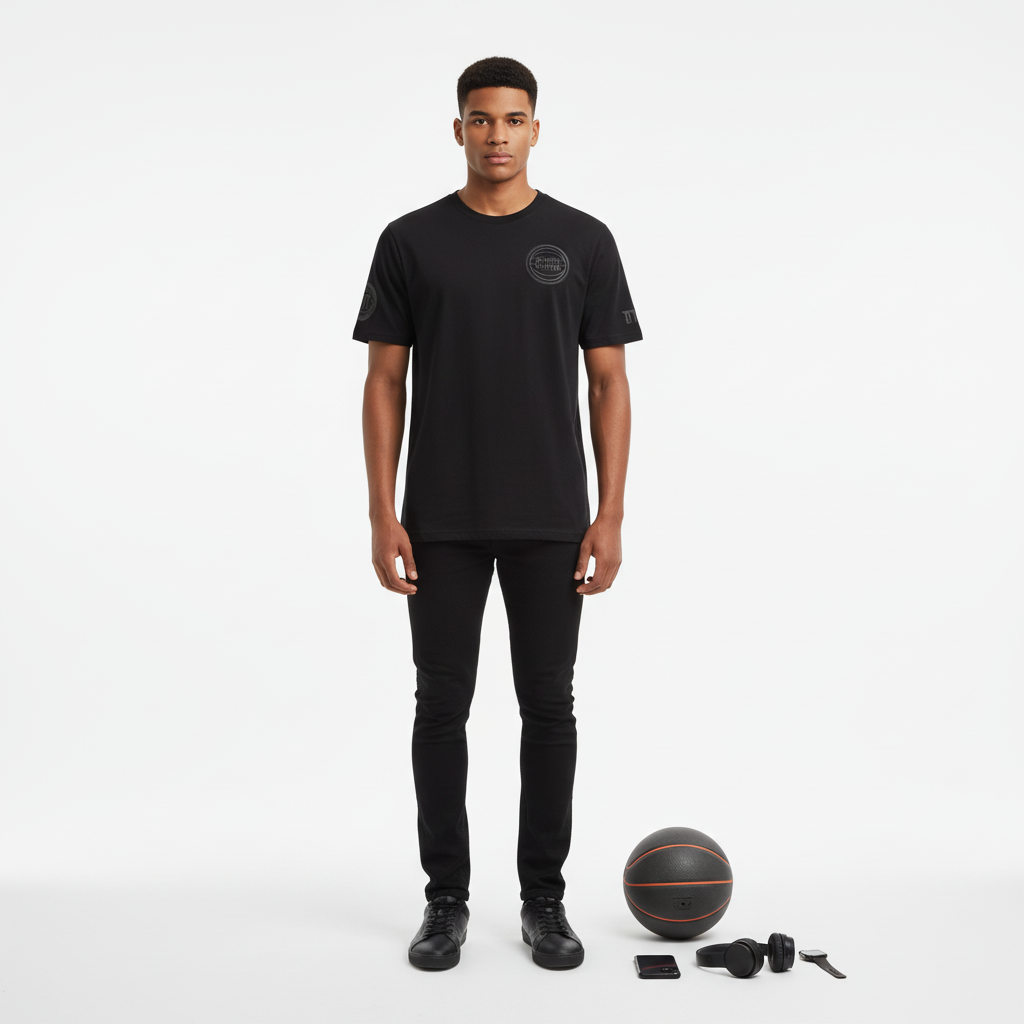 Men’s Pro Standard NBA Detroit Pistons Neutral Cotton Jersey Drop Shoulder Tee