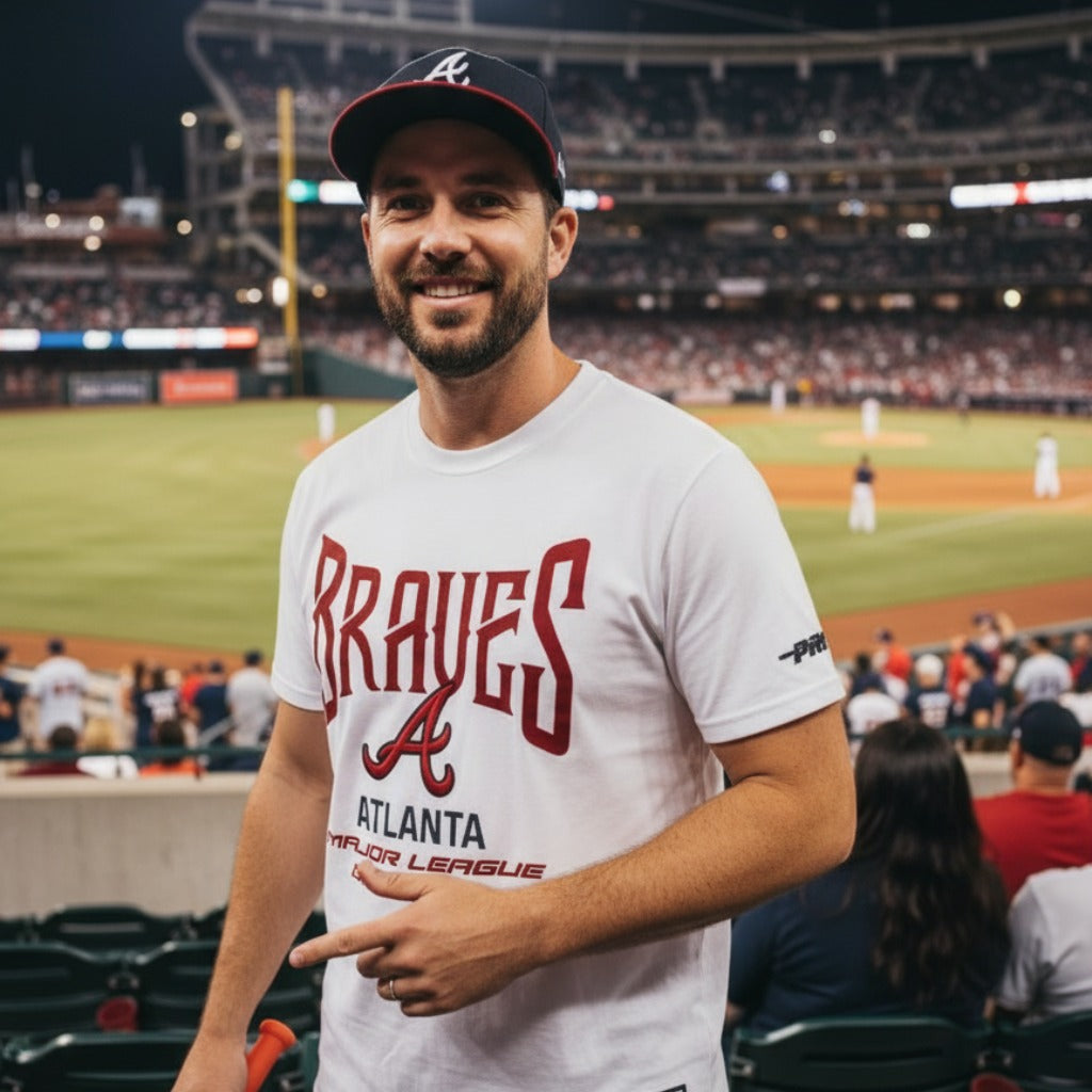 Men's Pro Standard MLB Atlanta Braves City Tour 2.0 Drop Shoulder