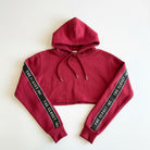 Women's The Closet Inc. Pull Over Tape Crop Top Cherry Red