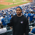 Men's Mitchell And Ness MLB Toronto Blue Jays Oversweep Crew