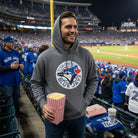 Men's Mitchell And Ness MLB Toronto Blue Jays Half and Half Hoodie