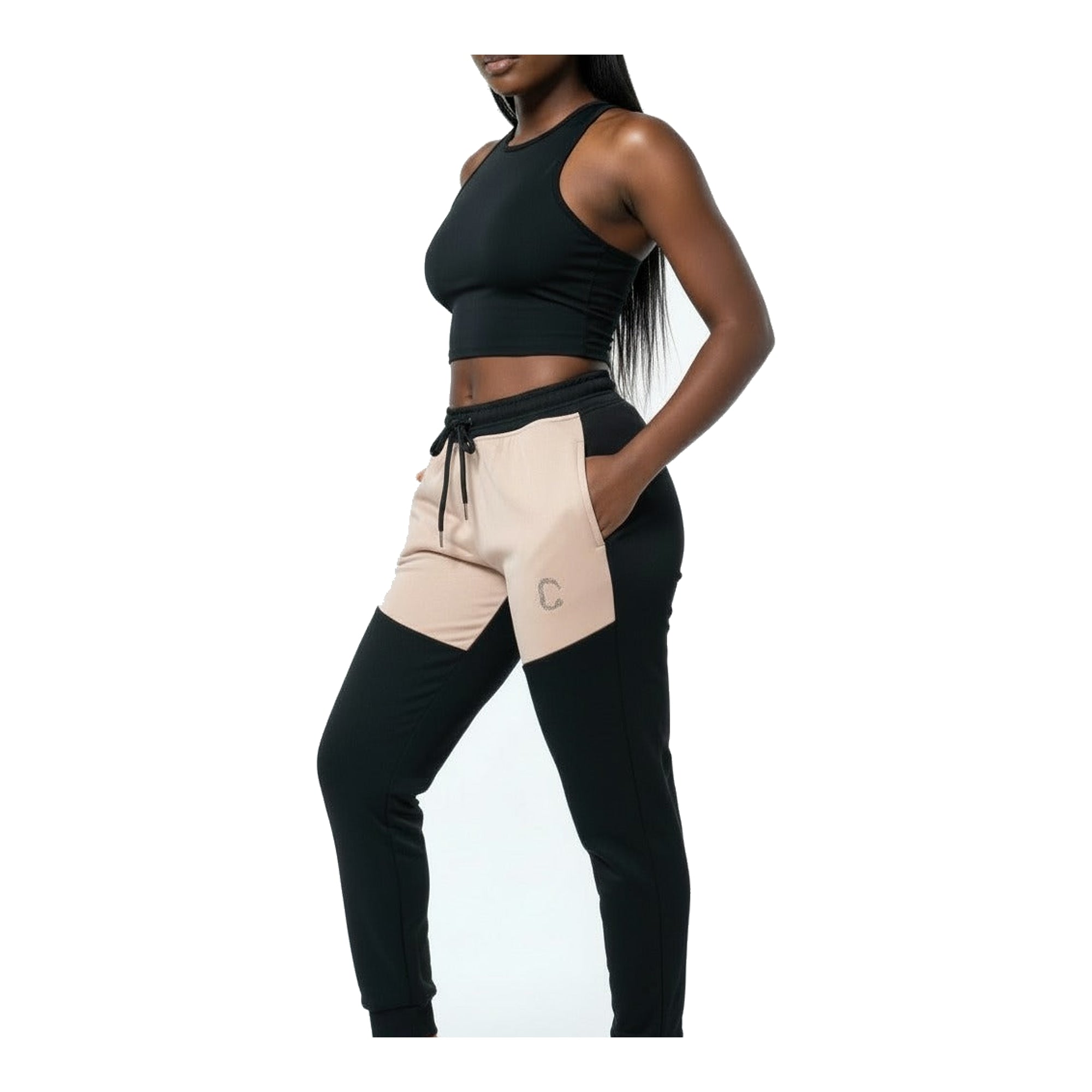 Women's TCI Tech Fleece Zip Pants (Sand/Black)