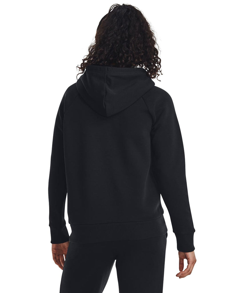 Women's Under Armour Rival Fleece Big Logo Hoodie "Black White"