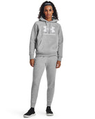 Women's Under Armour Rival Fleece Big Logo Hoodie "Grey White"
