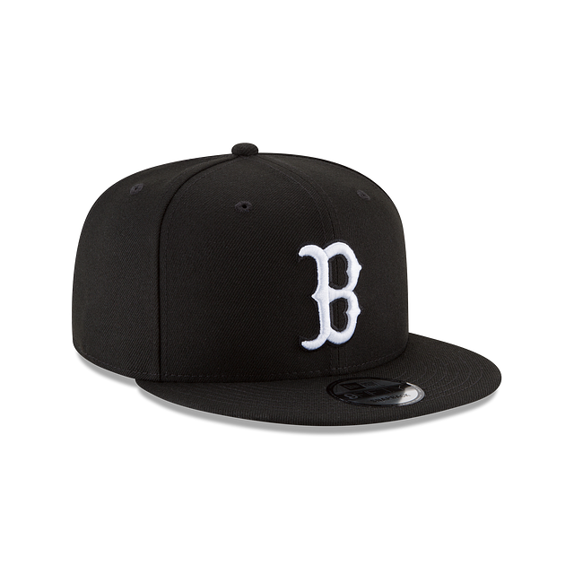 Boston Red Sox New Era Black and White 9FIFTY Snapback