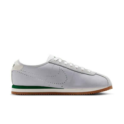 Women's Nike Cortez Leather "Wolf Grey Perforated Swoosh"
