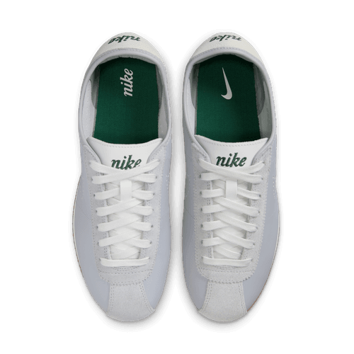 Women's Nike Cortez Leather "Wolf Grey Perforated Swoosh"