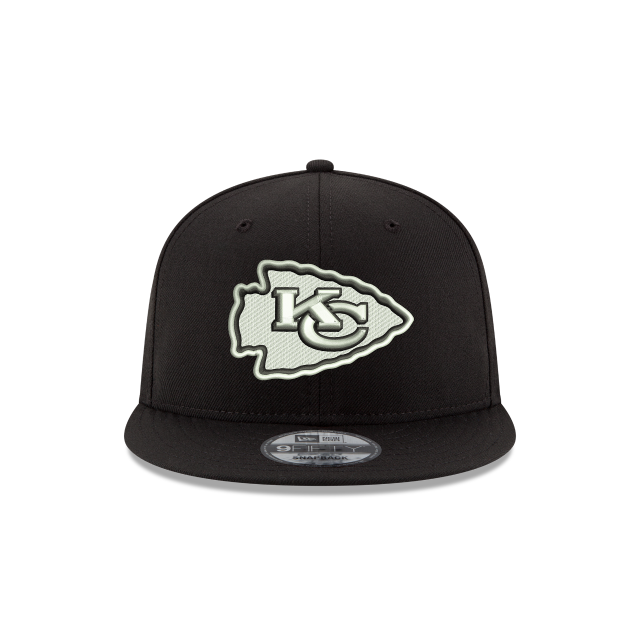 Kansas City Chiefs New Era Black & White 9FIFTY Snapback