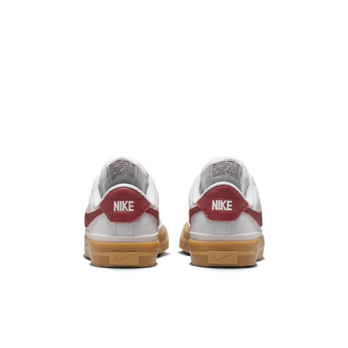 Big Kids' Nike Court Legacy "White Team Red Gum"