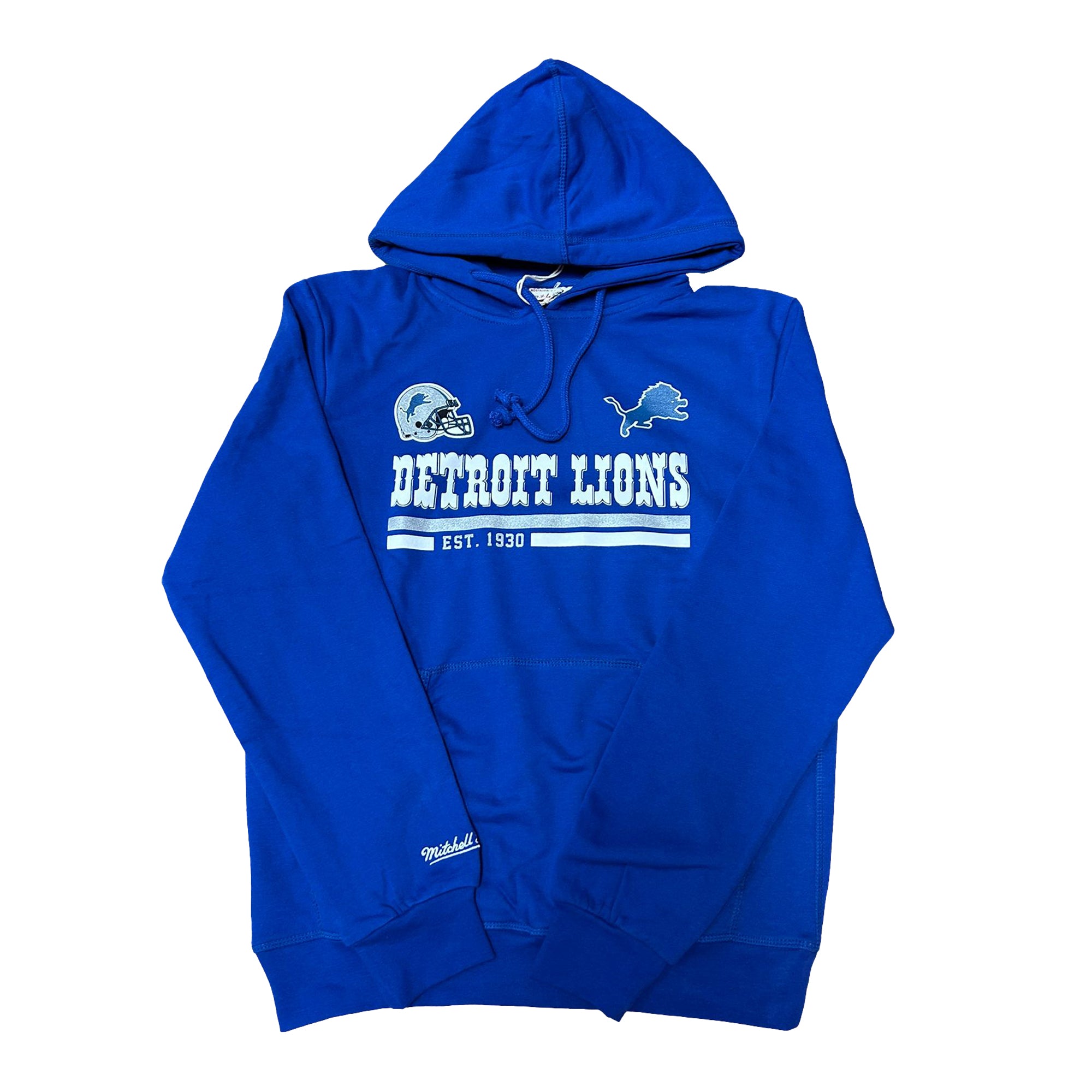 Men's Mitchell And Ness Lions Underlined Hoodie "Royal"