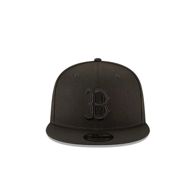 Boston Red Sox New Era MLB Black on Black 9FIFTY SnapBack Hat