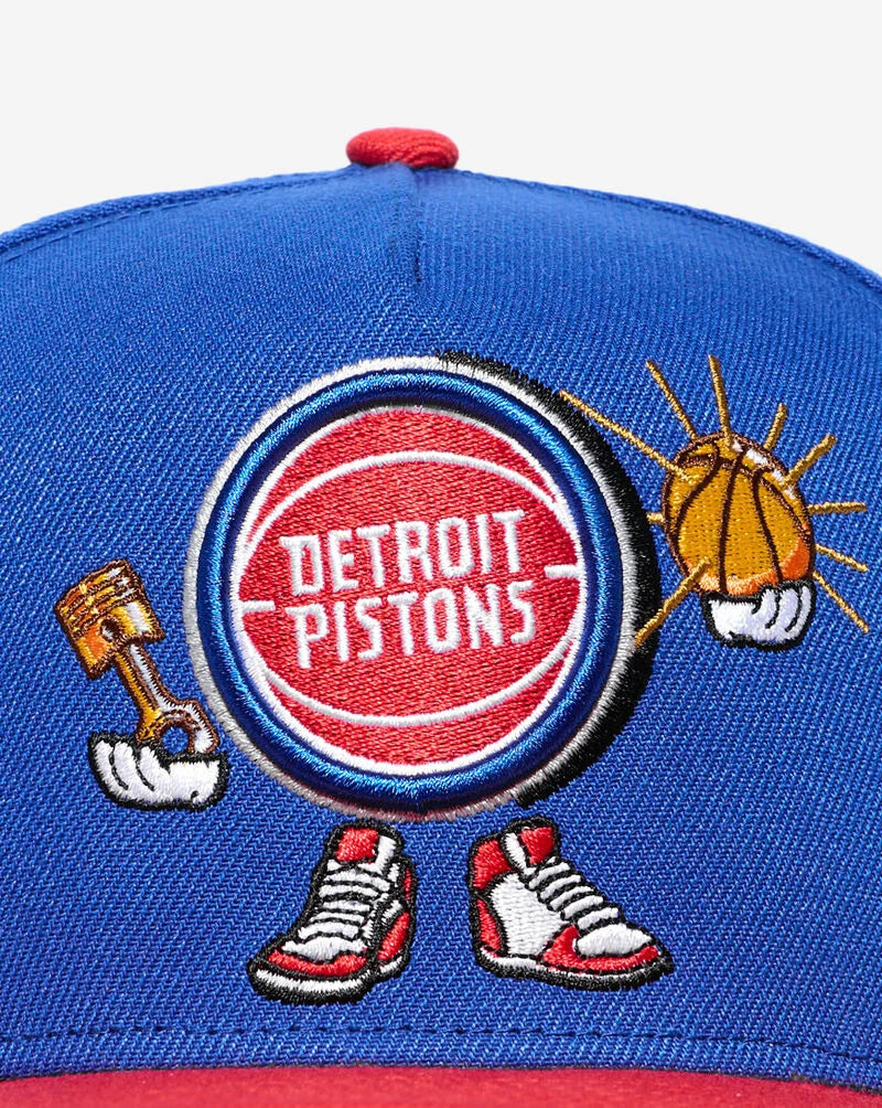 New Era NBA 9Fifty Detroit Pistons Cartoon A-Frame Snapback Hat