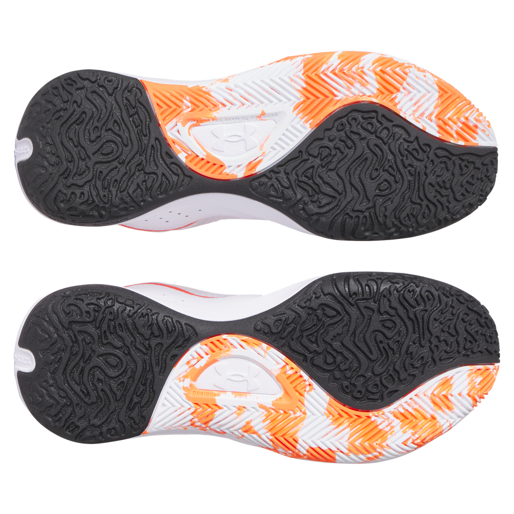 Men's/Women's Under Armour Lockdown 7 Basketball Shoes "White Black Ares Red"