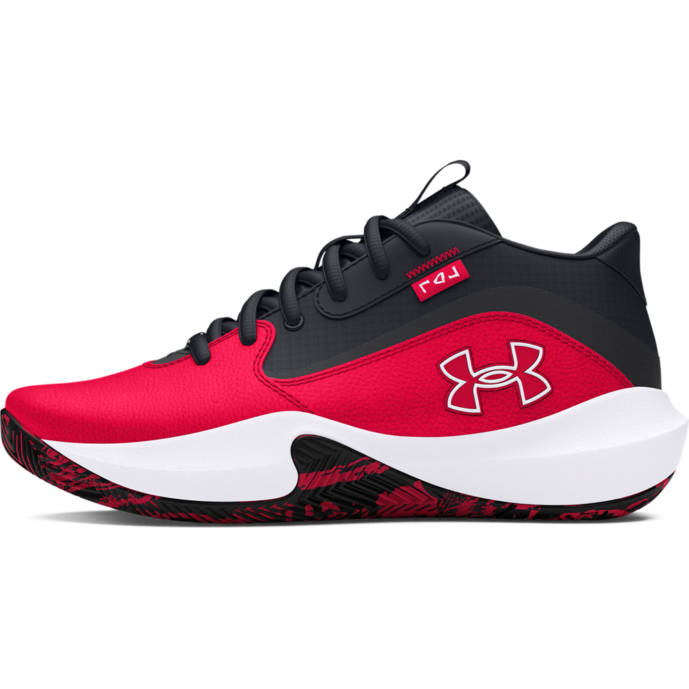 Big Kids' Under Armour Lockdown 7 Basketball Shoes "Red Black White"