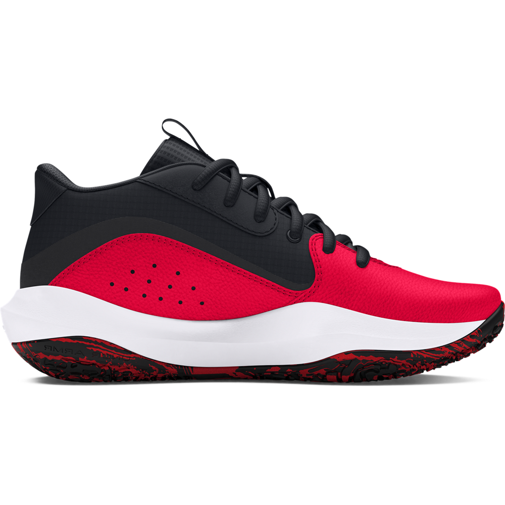 Big Kids' Under Armour Lockdown 7 Basketball Shoes "Red Black White"
