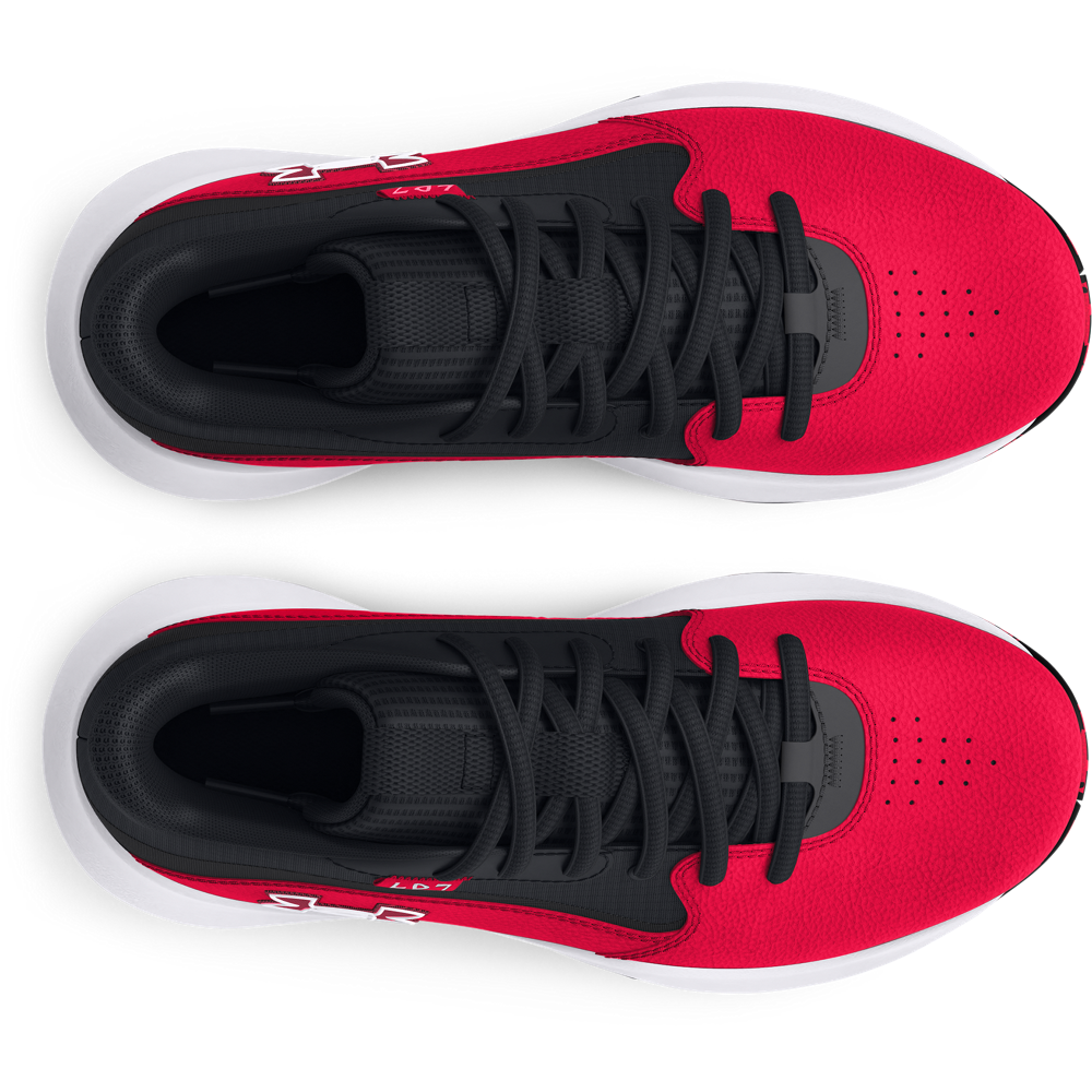 Big Kids' Under Armour Lockdown 7 Basketball Shoes "Red Black White"