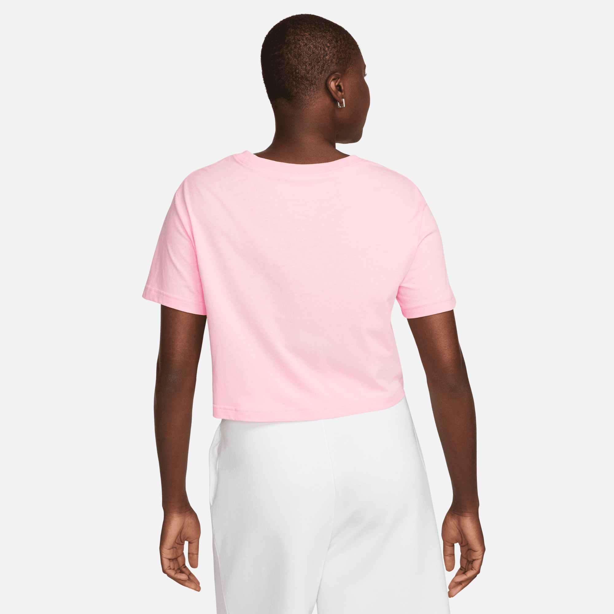 Nike Women's Sportswear Essential Cropped Logo T-Shirt in Pink - ShopStyle  Activewear Tops