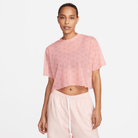Women's Nike Air Printed Mesh Short-Sleeve Crop Top