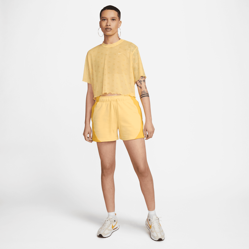 Women's Nike Air Printed Mesh Short-Sleeve Crop Top