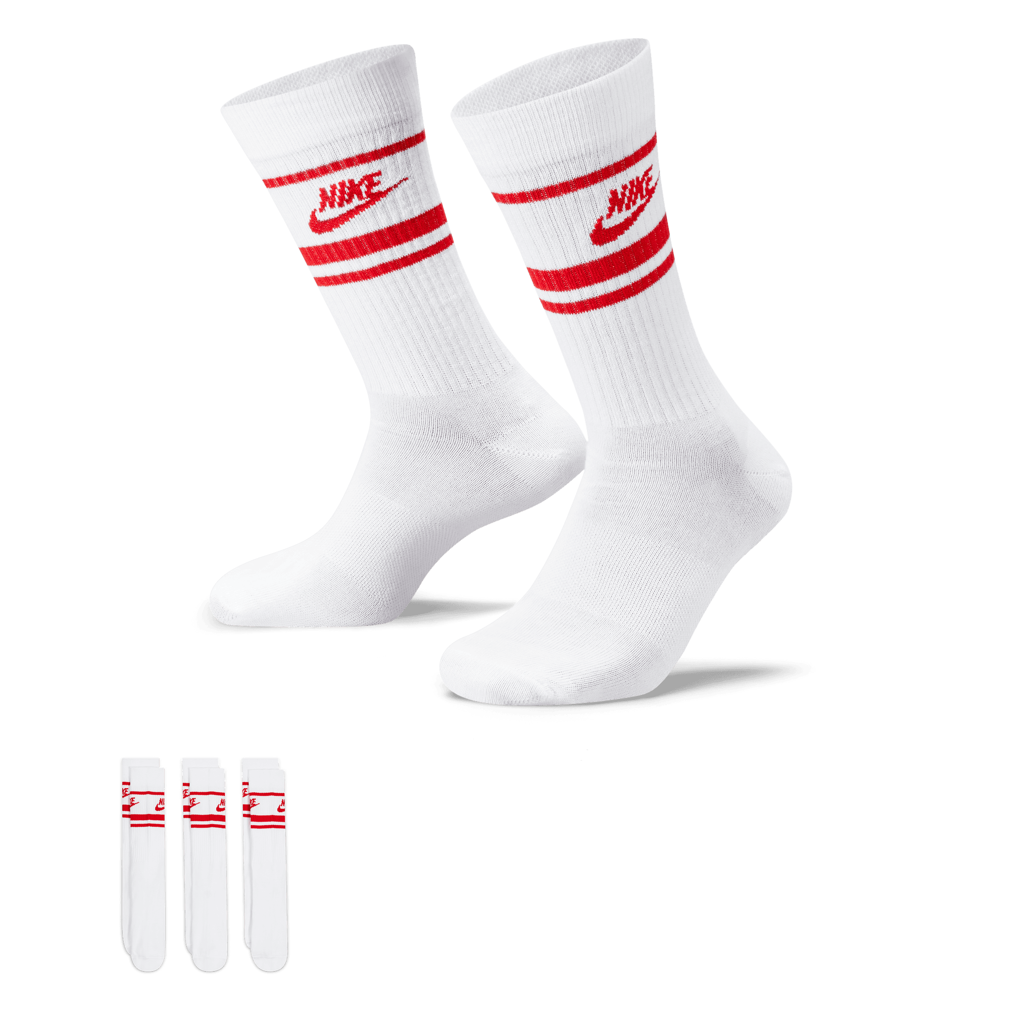 Nike Sportswear Everyday Essential Crew Socks (3 Pairs) (UNISEX)
