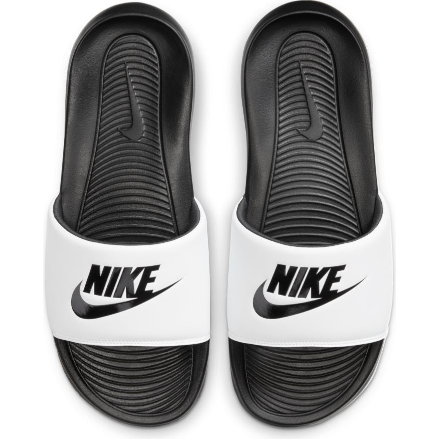 Men's Nike Victori One Slides "White Black"