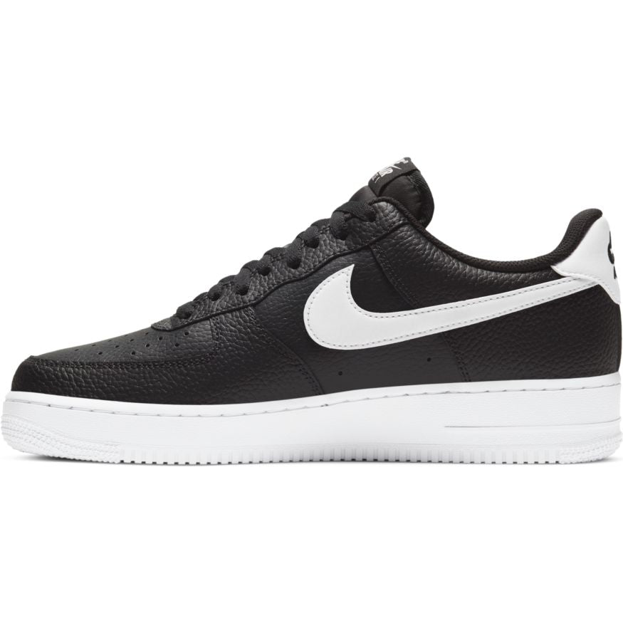 Men's Nike Air Force 1 '07 "Black White Pebbled Leather"