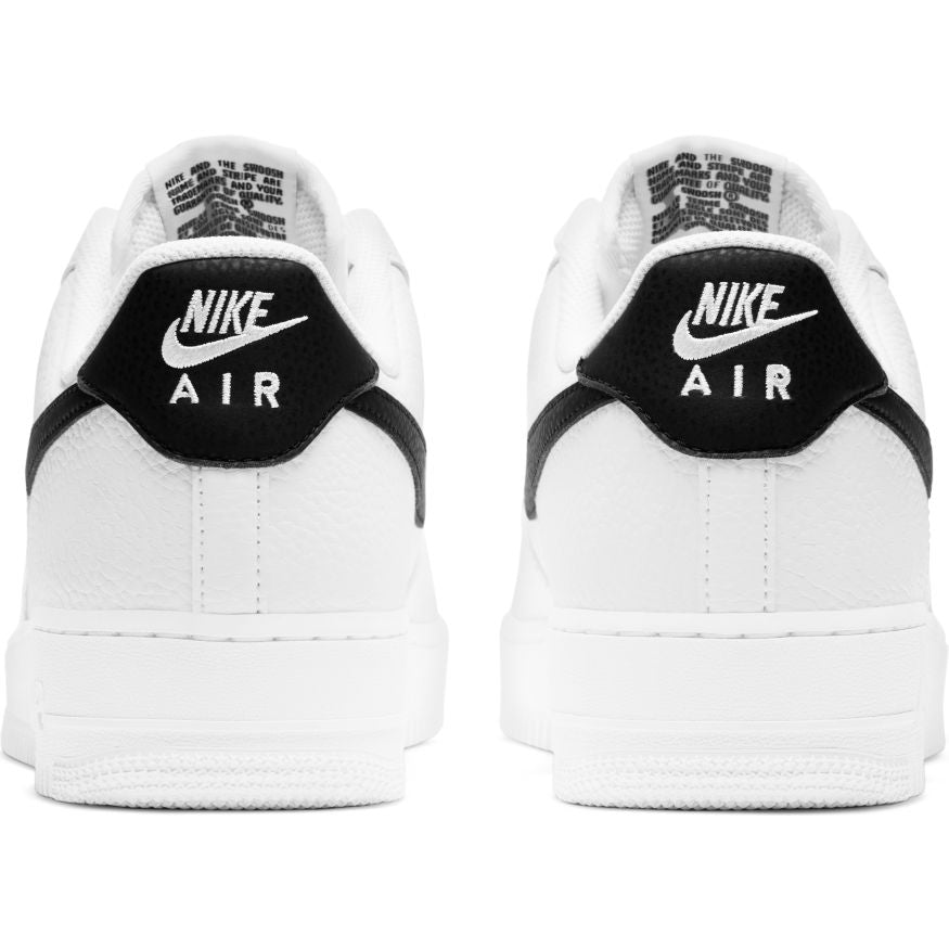 Men's Nike Air Force 1 '07 "White Black Pebbled Leather"