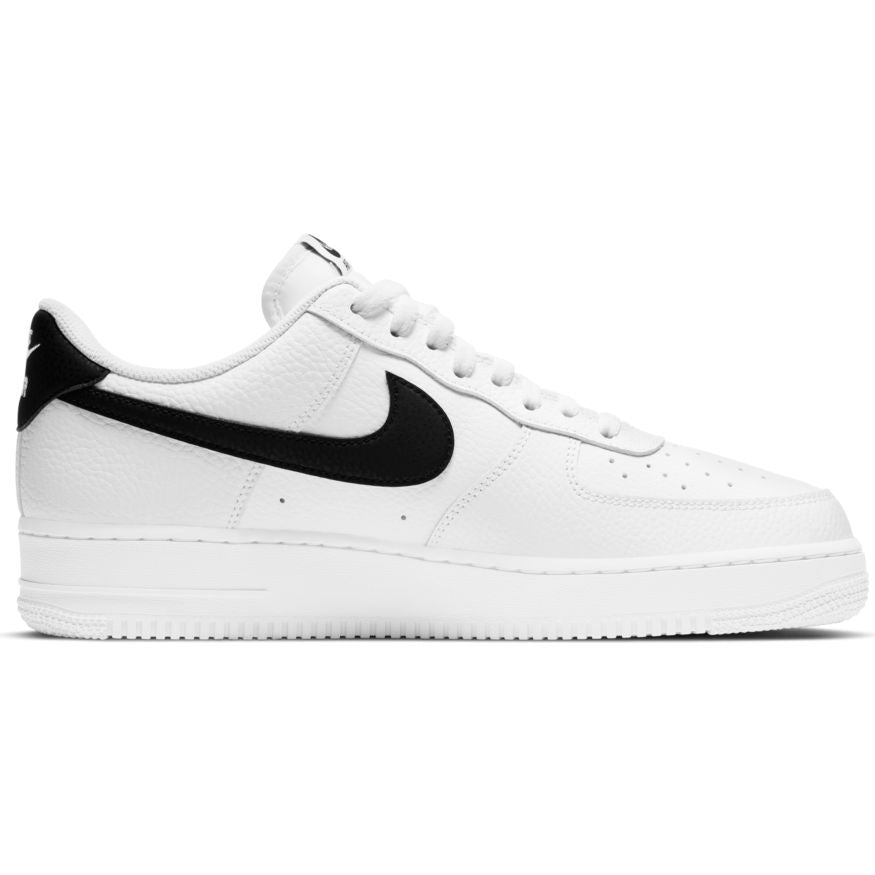 Men's Nike Air Force 1 '07 "White Black Pebbled Leather"