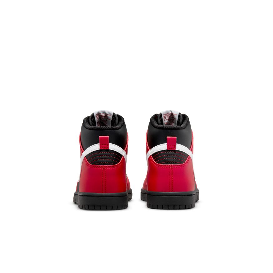 Little Kids' Nike Dunk High "Black University Red"