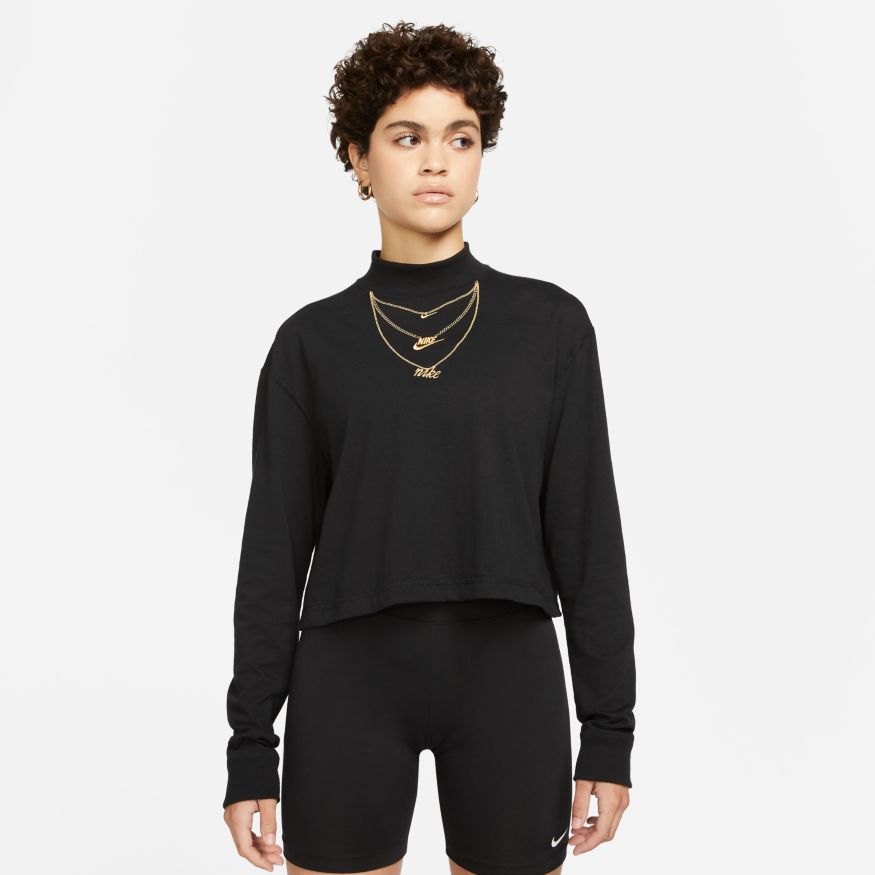 Women's Nike Sportswear Long-Sleeve Mock Neck T-Shirt