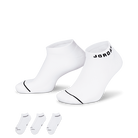 Jordan Everyday No-Show Socks "White Black" (3 Pairs) (Unisex)