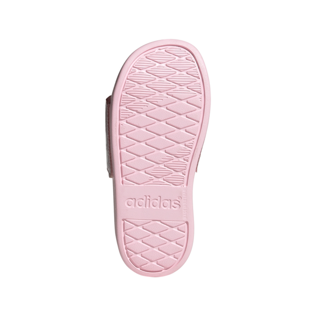 Big Kids' Adidas Adilette Comfort Slides "Clear Pink Glitter"
