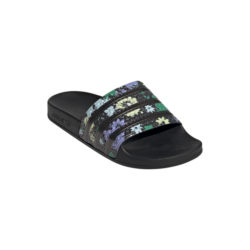 Women's Adadias Adilette Slides "Black Floral"