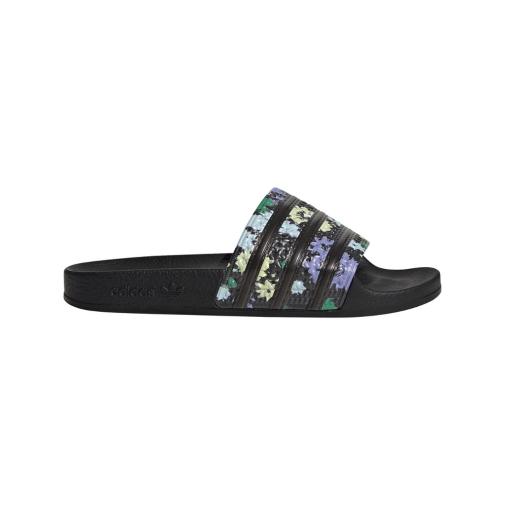 Women's Adadias Adilette Slides "Black Floral"