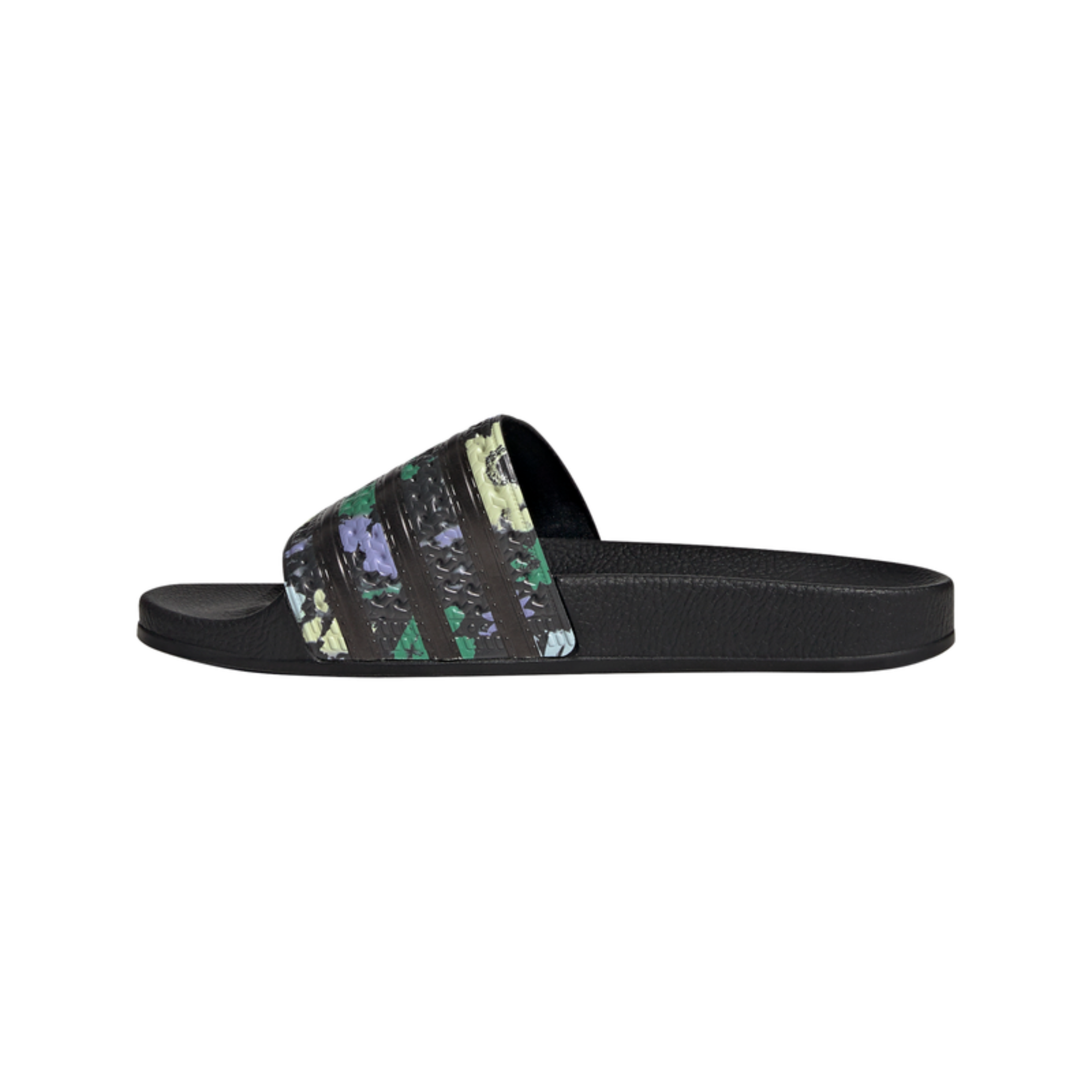 Women's Adadias Adilette Slides "Black Floral"